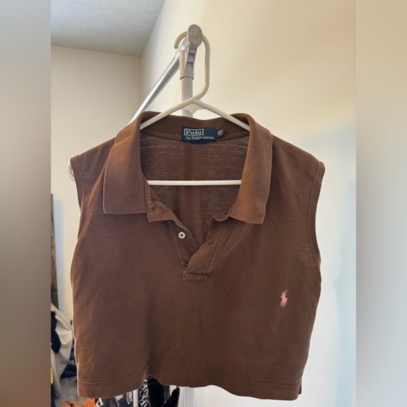 Reworked Vintage Ralph Lauren Cropped Golf shirt. - Picture 1 of 3